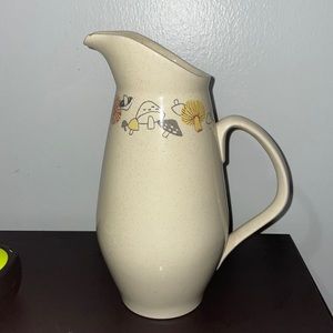 Mid Century Modern MCM Franciscan Woodlore Stoneware Pitcher
